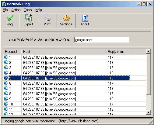Network Ping 2.43 review and download