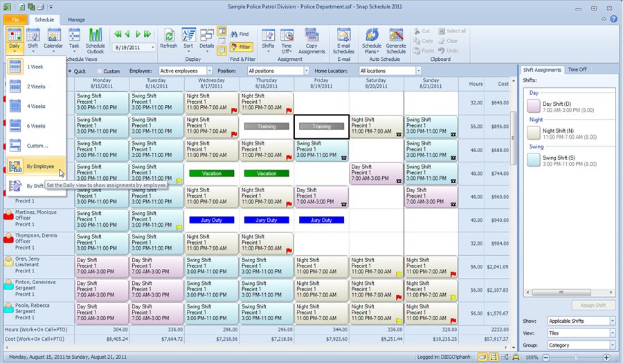 Snap Schedule Employee Scheduling Software 5.0.3.0 review and download