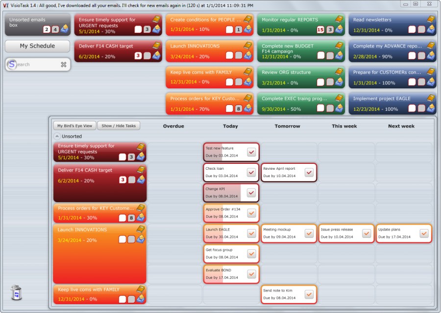 VisioTask Free Task Management Software 2.1.0 review and download