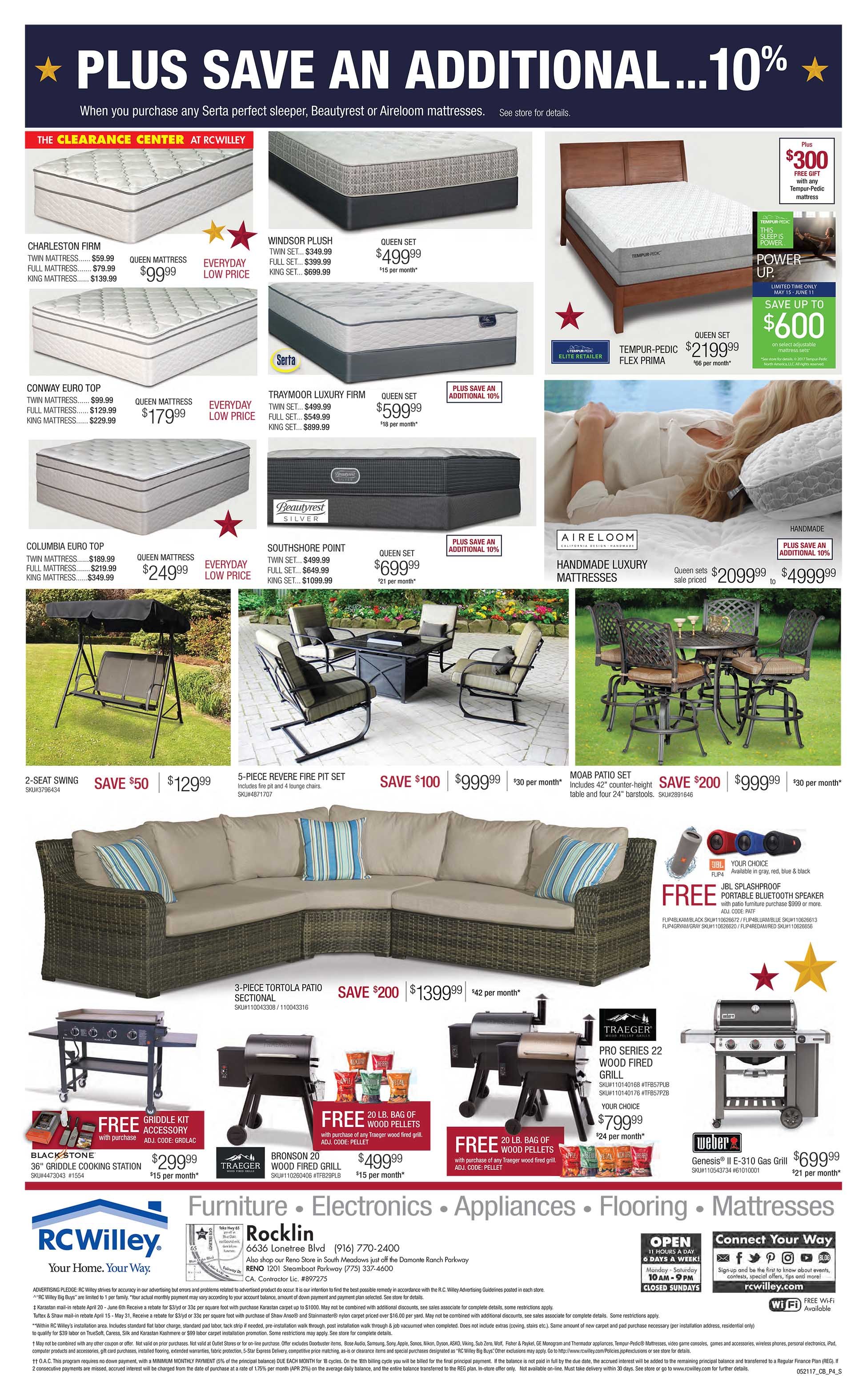 Memorial Day Sale! RC Willey