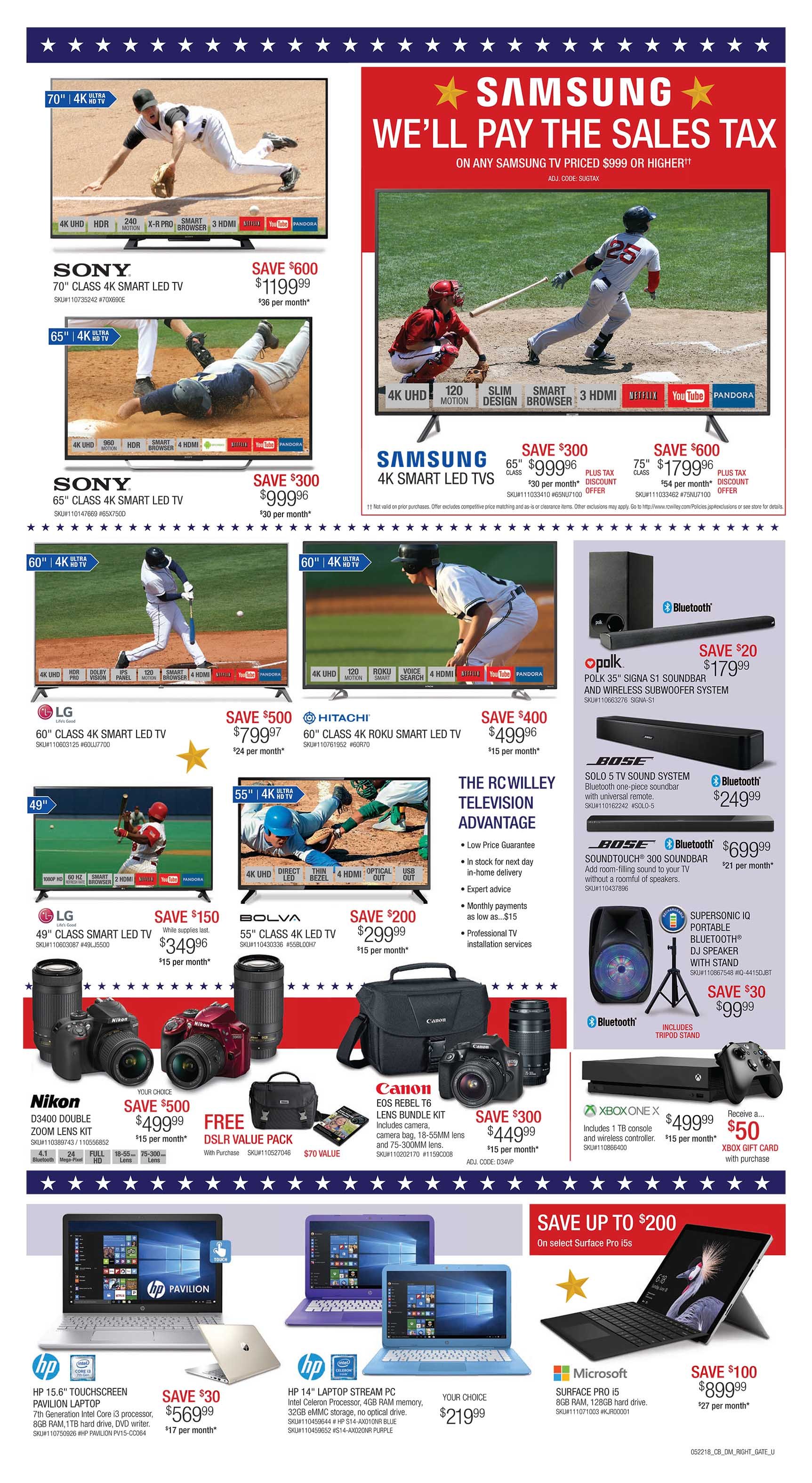 Memorial Day Sale! RC Willey Furniture Store