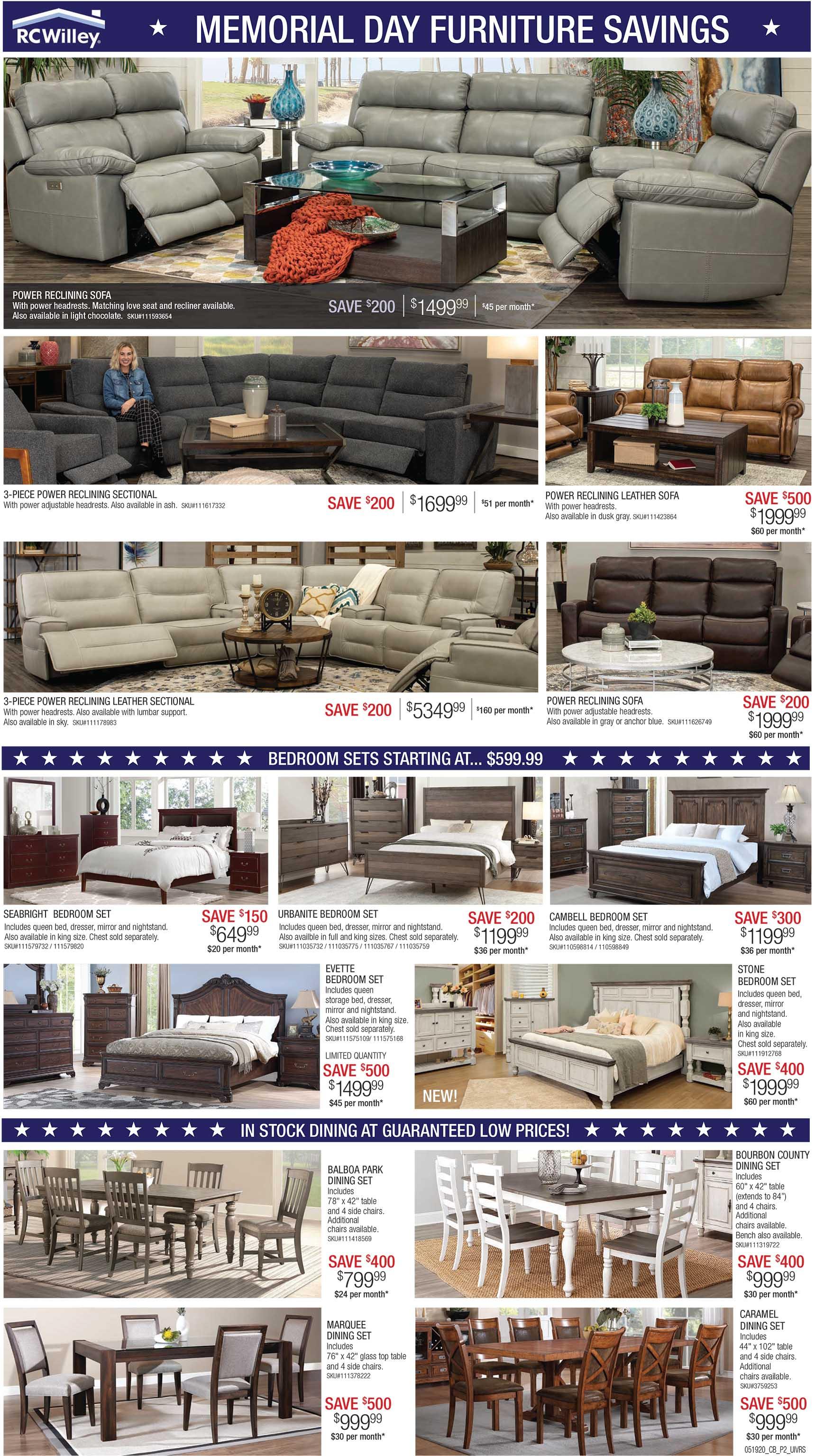 Memorial Day Sale at RC Willey!