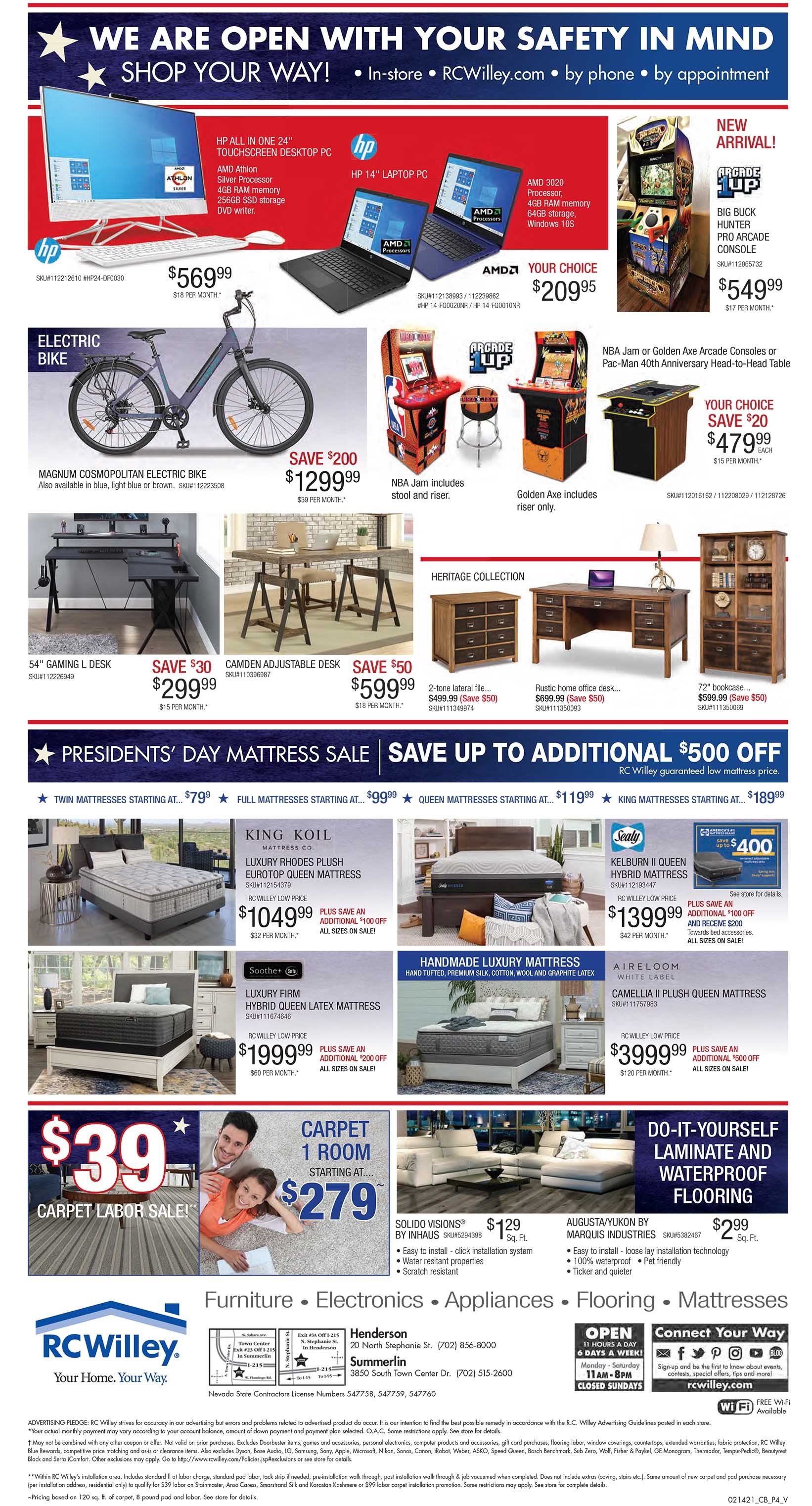 Storewide Savings During RC Willey's President's Day Sale!
