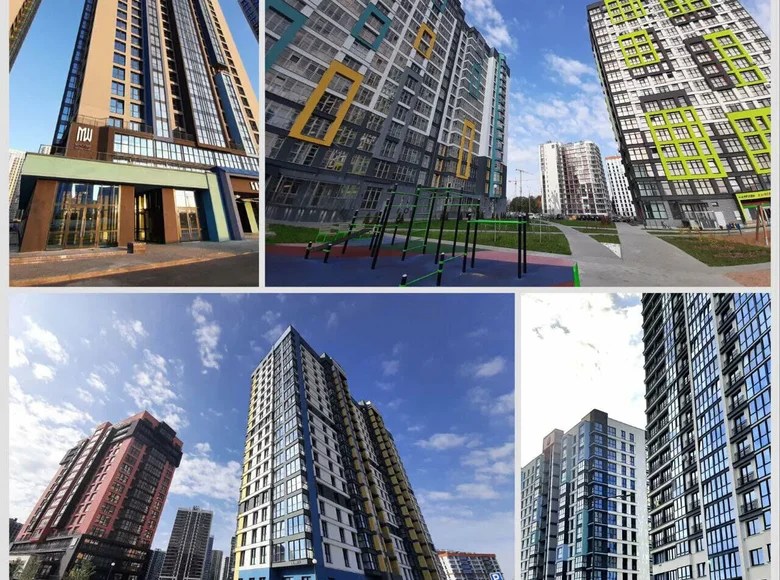 1 room apartment with double glazed windows, new building for sale in Minsk, Belarus for €51,466