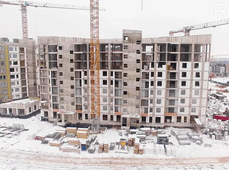 1 room apartment with double glazed windows, new building for sale in