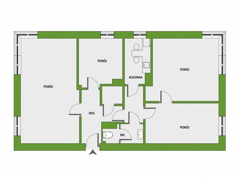 Monthly rental Apartment, 101 m², €1,361 Warsaw, Poland