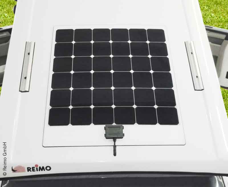 Solarpanel 130W montiert auf Aufstelldach VW T6, VW T5 Aufstelldach