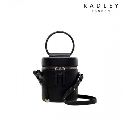 리씽크 Radley London 래들리 런던 Small Black Leather Magpie Crossbody Bucket Bag