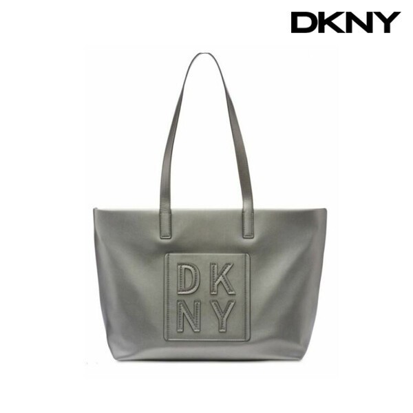 리씽크 DKNY 디케이엔와이 Beige Tilly Stacked Logo Top Zip Tote 토트백