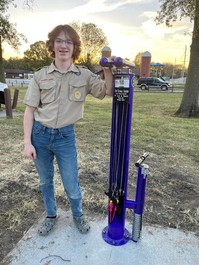 Jack Rigoni Completes His Eagle Scout Project With Special Bike Station