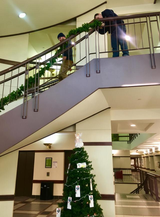 Christmas lights up Madison County Administration Building