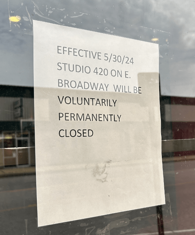 Studio 420 In Alton Has "Permanently Closed"