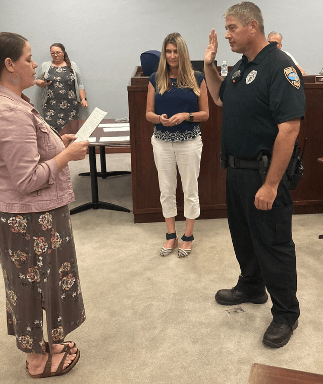 Gegen Promoted To Deputy Chief, Lutz Sworn In As Officer For Wood River
