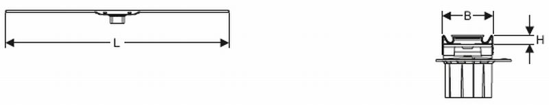 Geberit Cleanline 20 Grille Pour Drain De Douche 90cm Acier Fonce