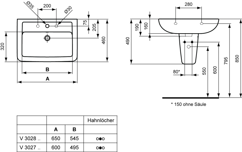 Ideal Standard Eurovit Wastafel Hoekig 60X46Cm Wit - V302701 - Sanitairwinkel.nl