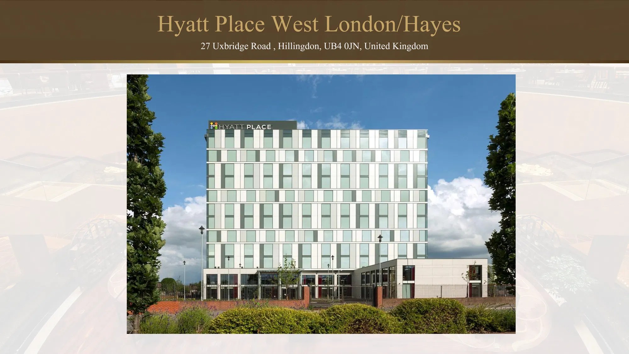 Hyatt Place West London/Hayes RICHANGLeading Manufacturer in Thailand
