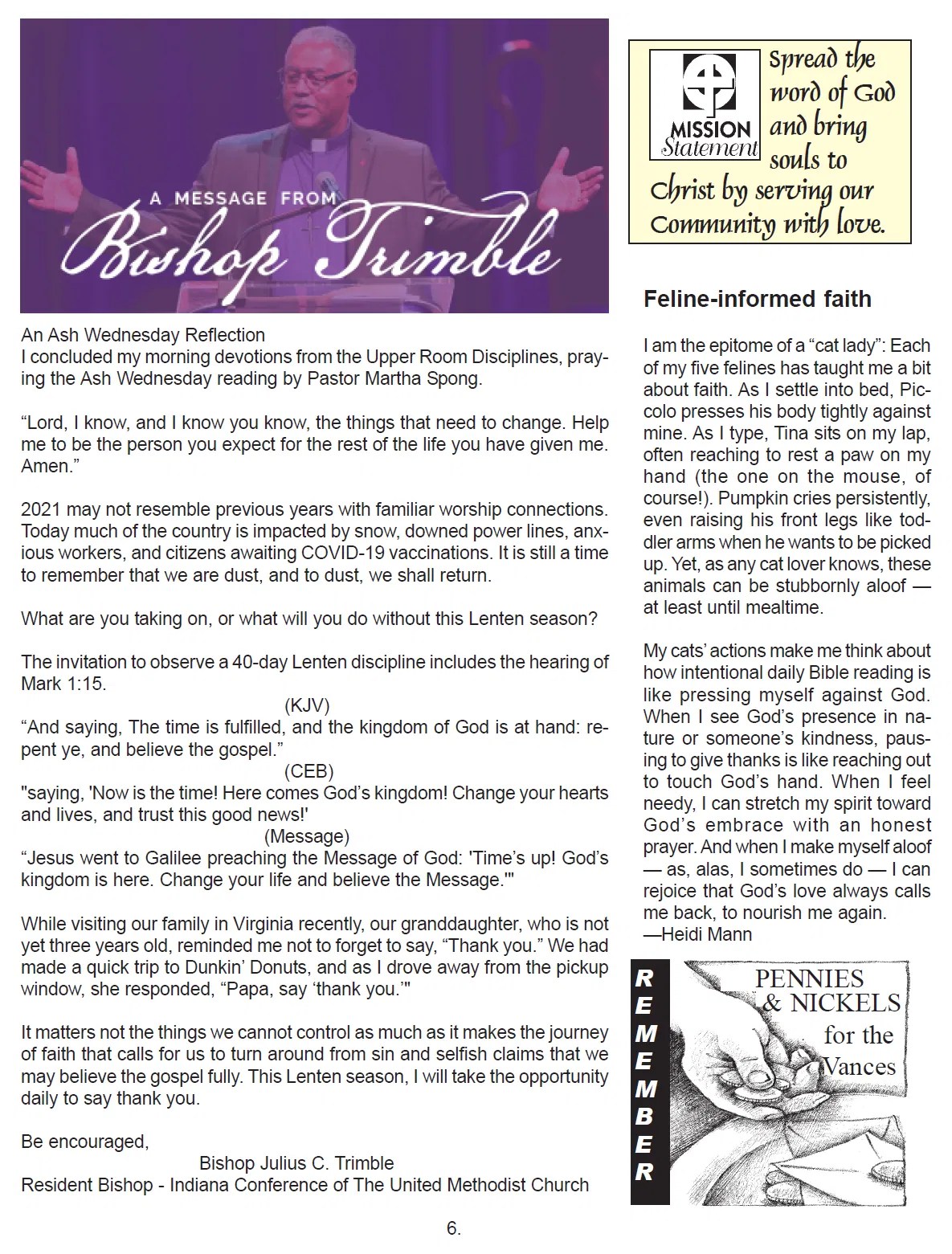 March Newsletter 2021 Kewanna United Methodist Church