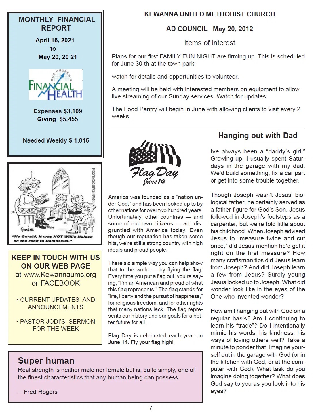 June Newsletter 2021 Kewanna United Methodist Church