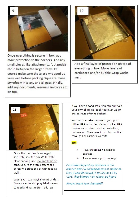 How to Ship a Sewing Machine