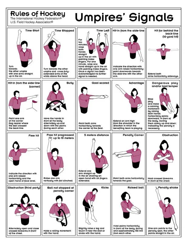 Umpire Signals Huntington Beach Field Hockey