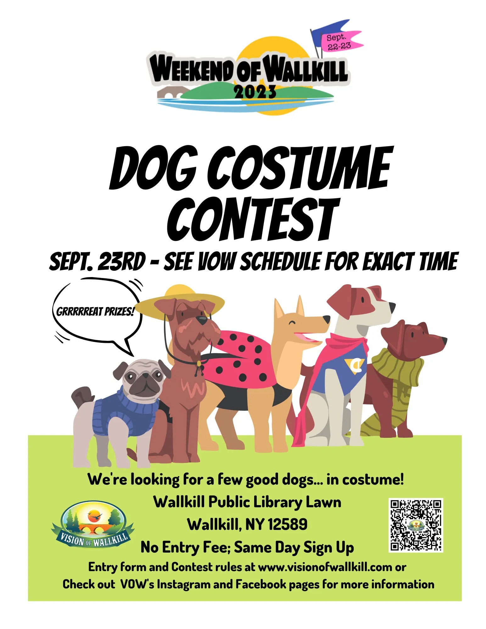 WOW 2023 Dog Costume Contest Vision of Wallkill