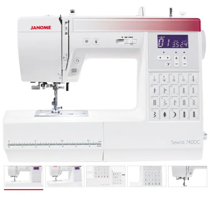 The Janome sewist 740dc sewing machine