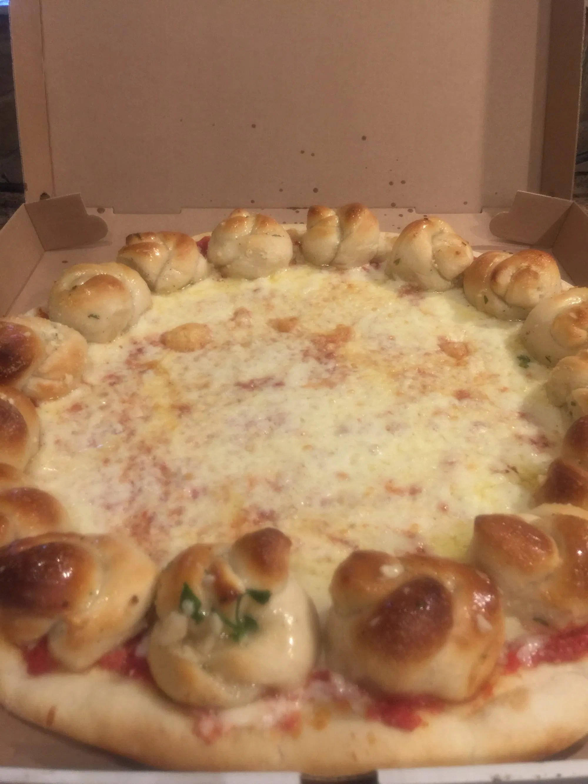 Garlic knot pizza Mama Bella's Pizzeria & Restaurant