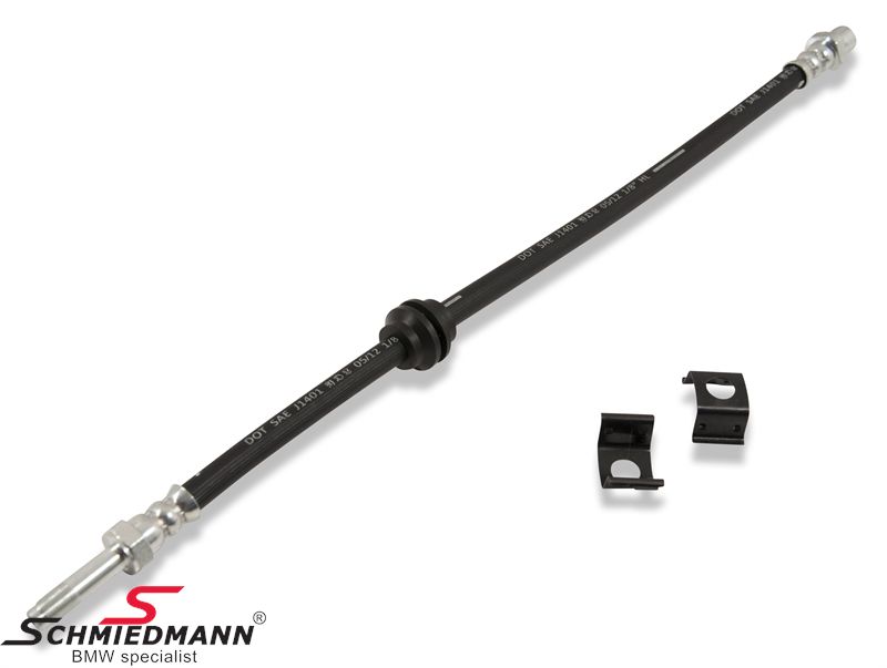 Brake hose front Schmiedmann HG High Grade inclusive clips