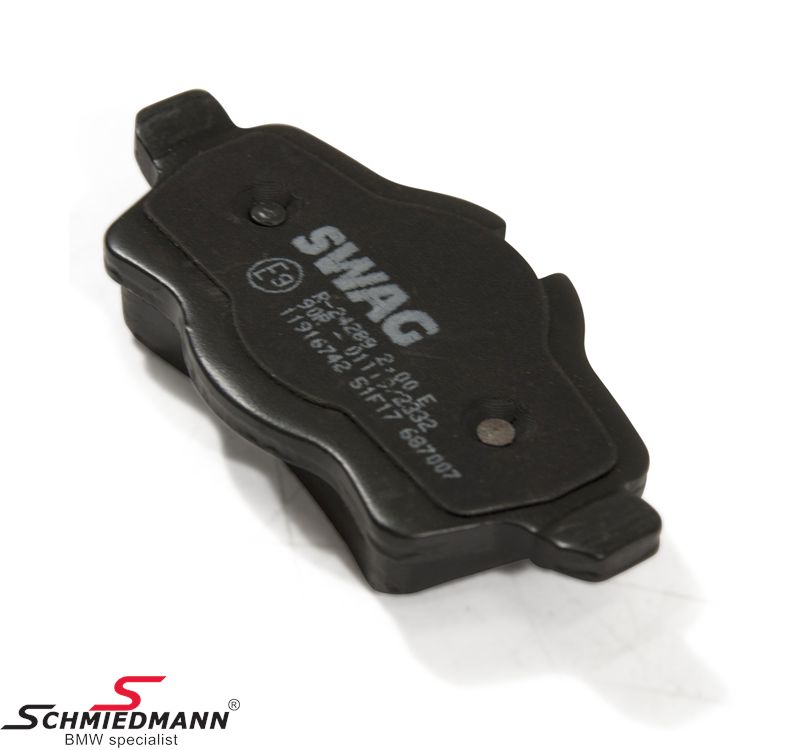 Brake pads rear original SWAG Germany 34216778327, 34 21 6 778 327