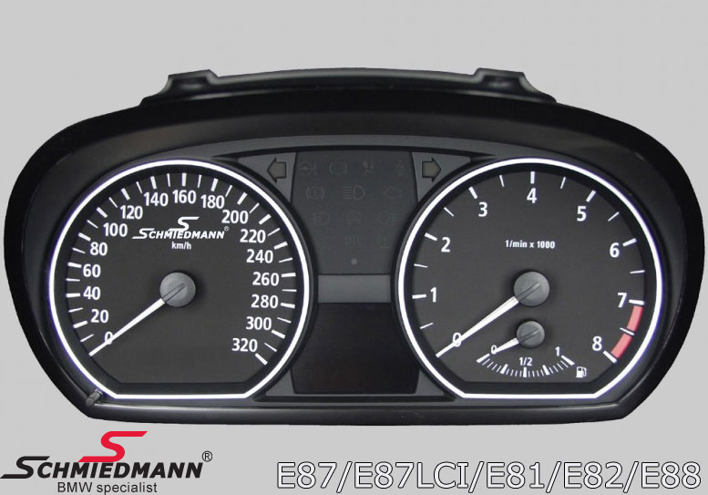 Schmiedmann instrument cluster 320Km/h conversion inclusive Schmiedmann