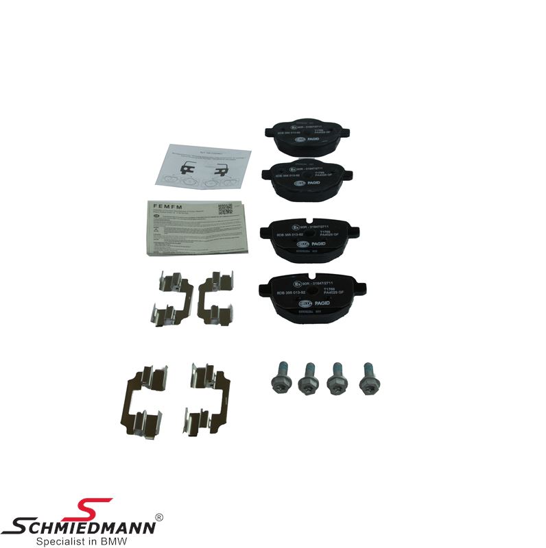 Brake pads rear original Hella Germany 34216862202, 34 21 6 862 202, 6862202, 34216862202H