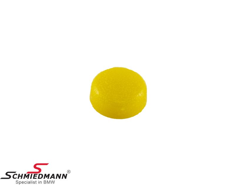 Cap yellow for number plate screw, original BMW 51188106919, 51 18 8