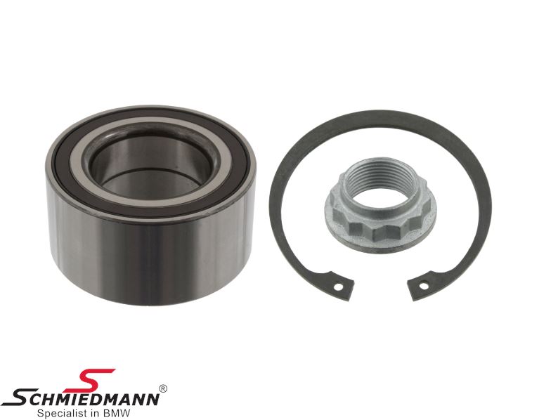 Wheel bearing rear 42X75X37 incl. lock ring and nut 33416792356, 33