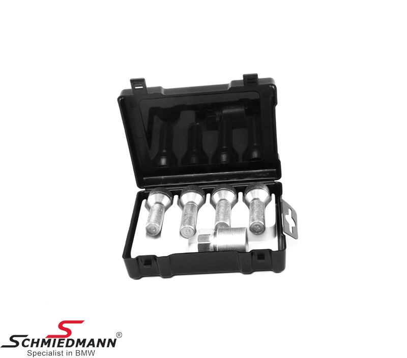 Wheel lock set high security with rotating head M14X1,25X40MM 60gr SW17