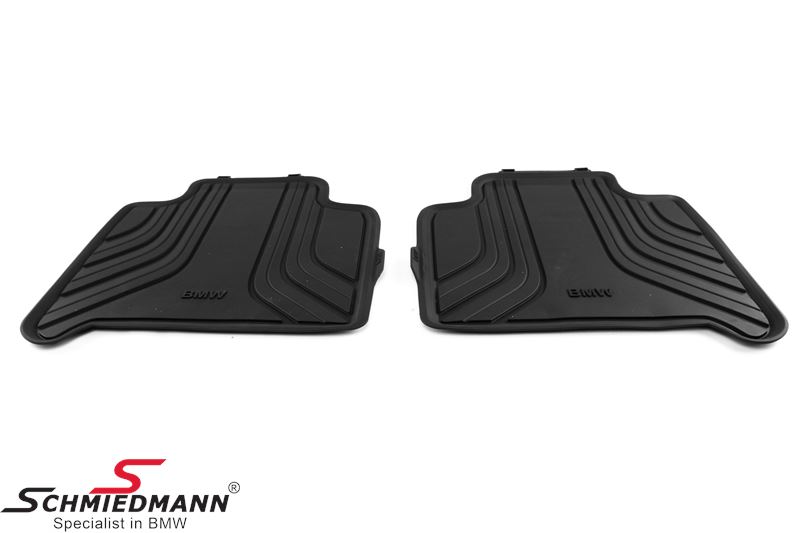 BMW Genuine Rear All Weather Rubber Floor Mats Black F46 51472287863
