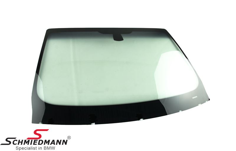 Windshield green, with grey shade band (For models without rain sensor