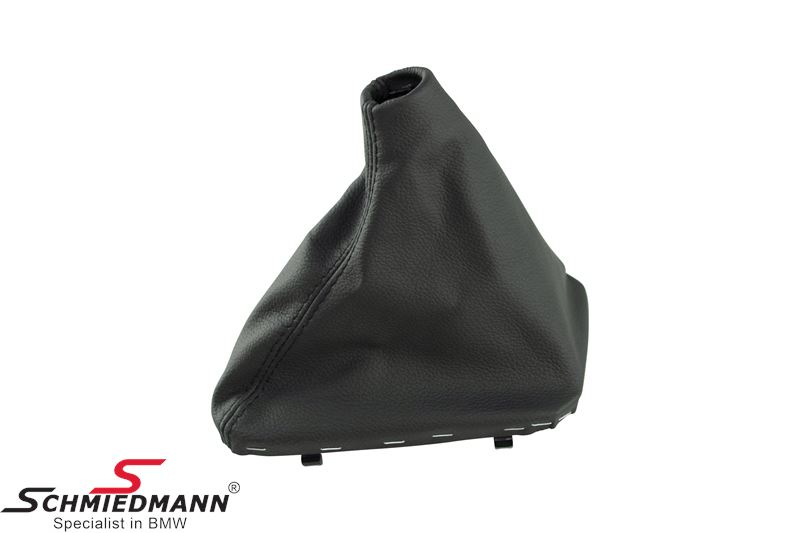 Gear lever cover genuine leather black GM36