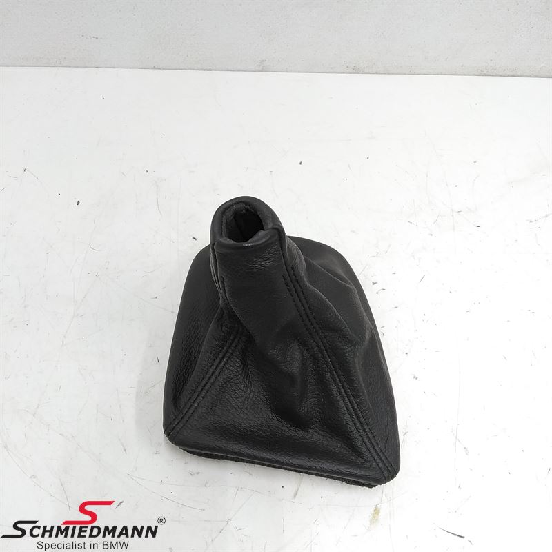 Gear lever cover genuine leather black R20911