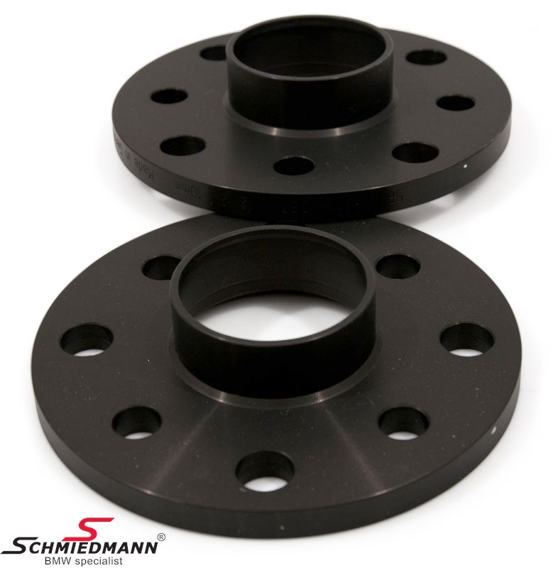 Wheel spacer set alloy black anodized, Per axle 20MM (10MM each side