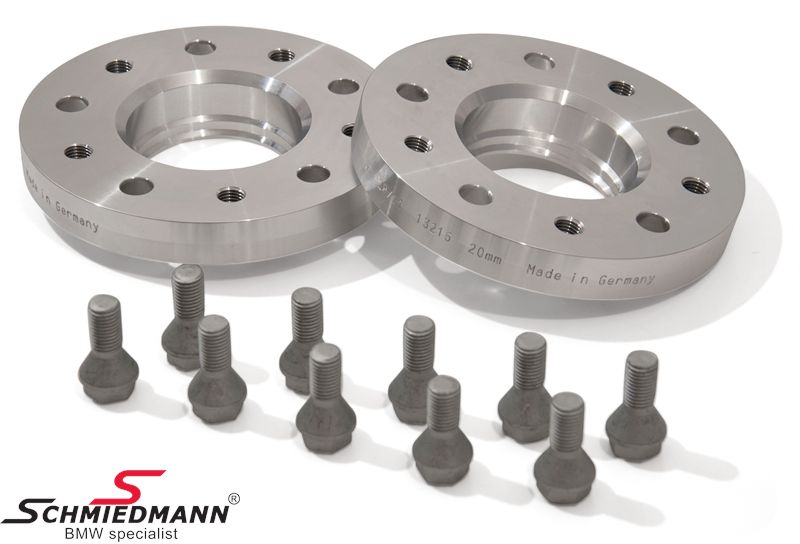 Wheel spacer set (hub 72,6MM) alloy, Per axle 40MM (20MM each side