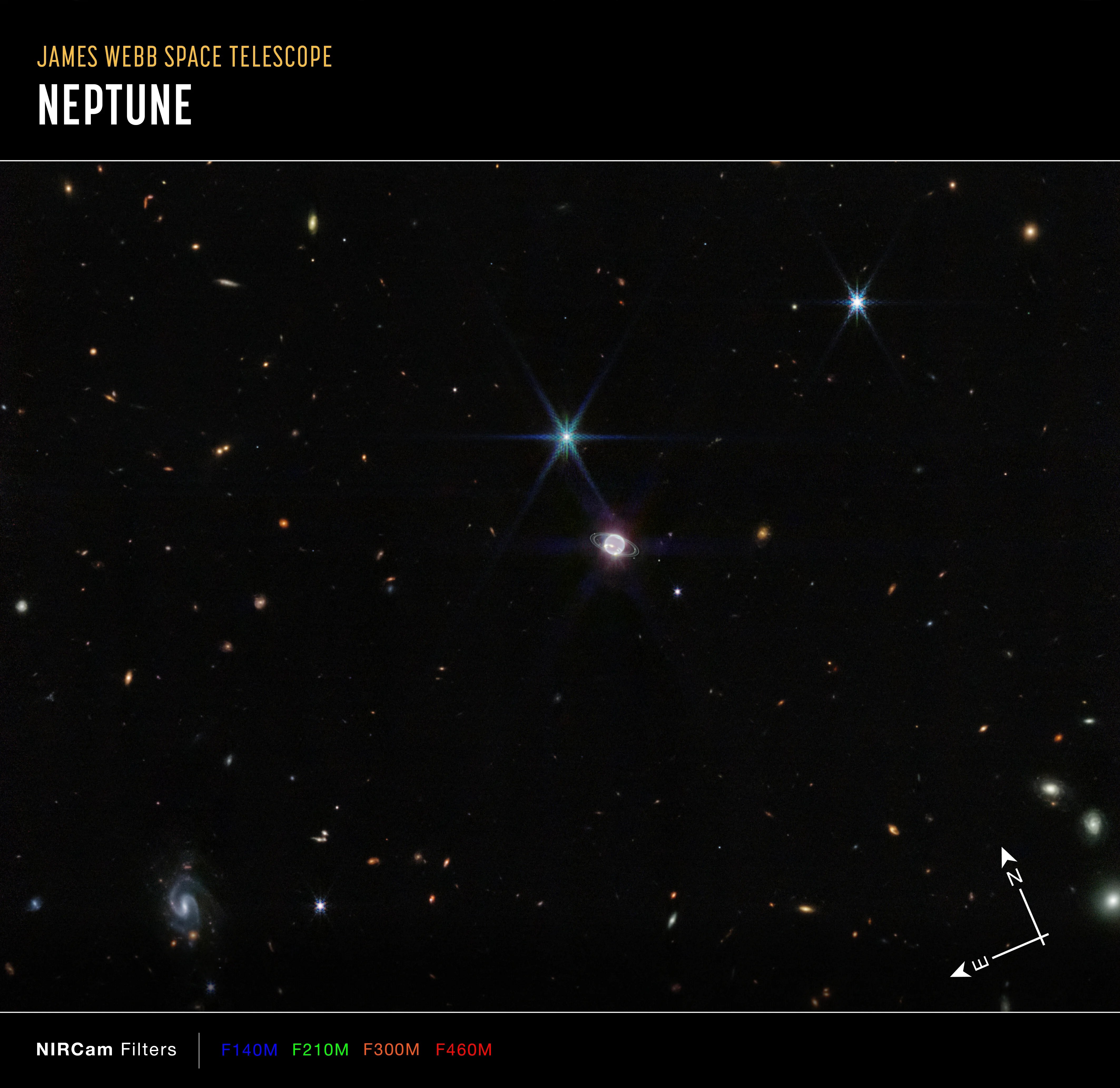 Sparkly Image of Neptune's Rings Comes into View from JWST Scientific