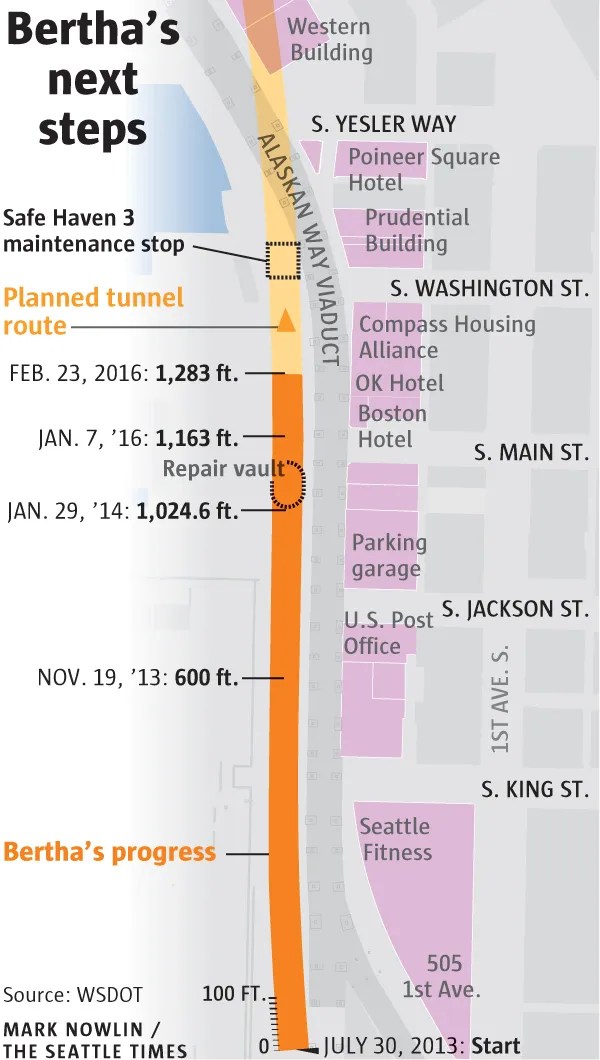 Bertha Machine Seattle Map How did we get here? A look back on Seattle’s tunnel machine Bertha