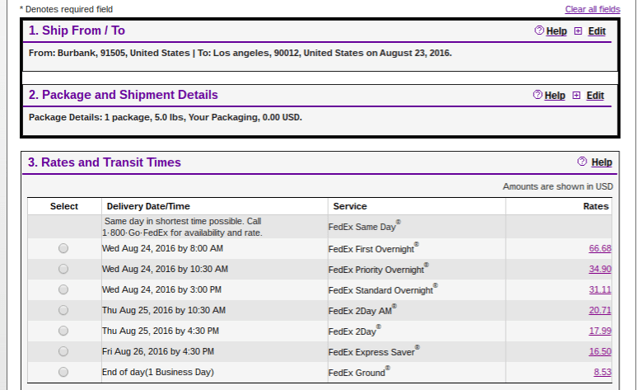 Calculate Shipping Rates FedEx Philippines