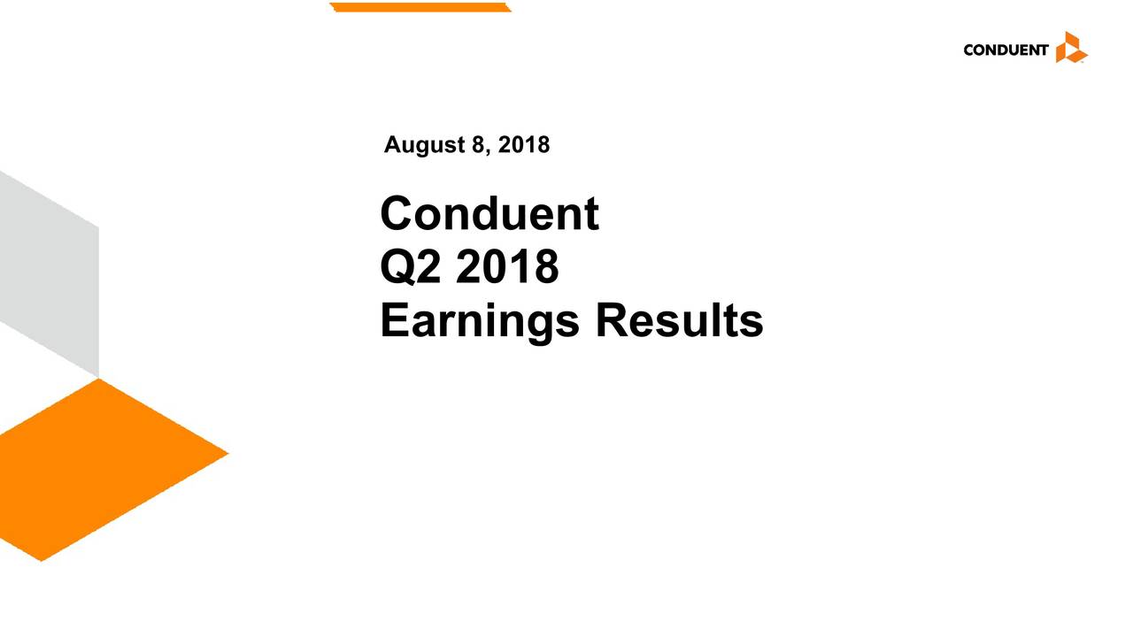 Conduent Inc 2018 Q2 Results Earnings Call Slides (NASDAQCNDT