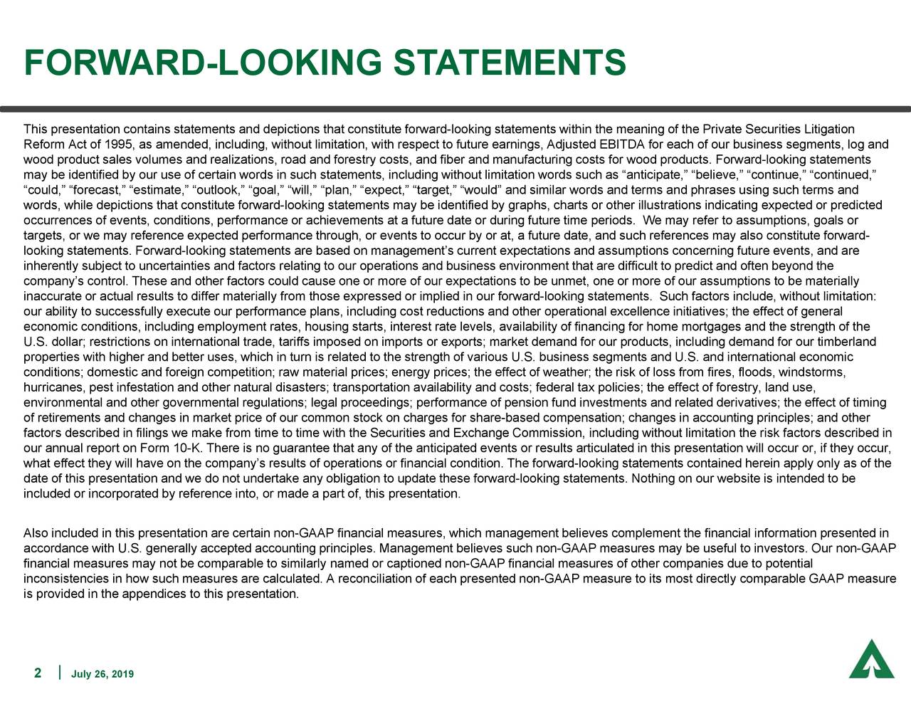 Weyerhaeuser Company 2019 Q2 Results Earnings Call Slides (NYSEWY