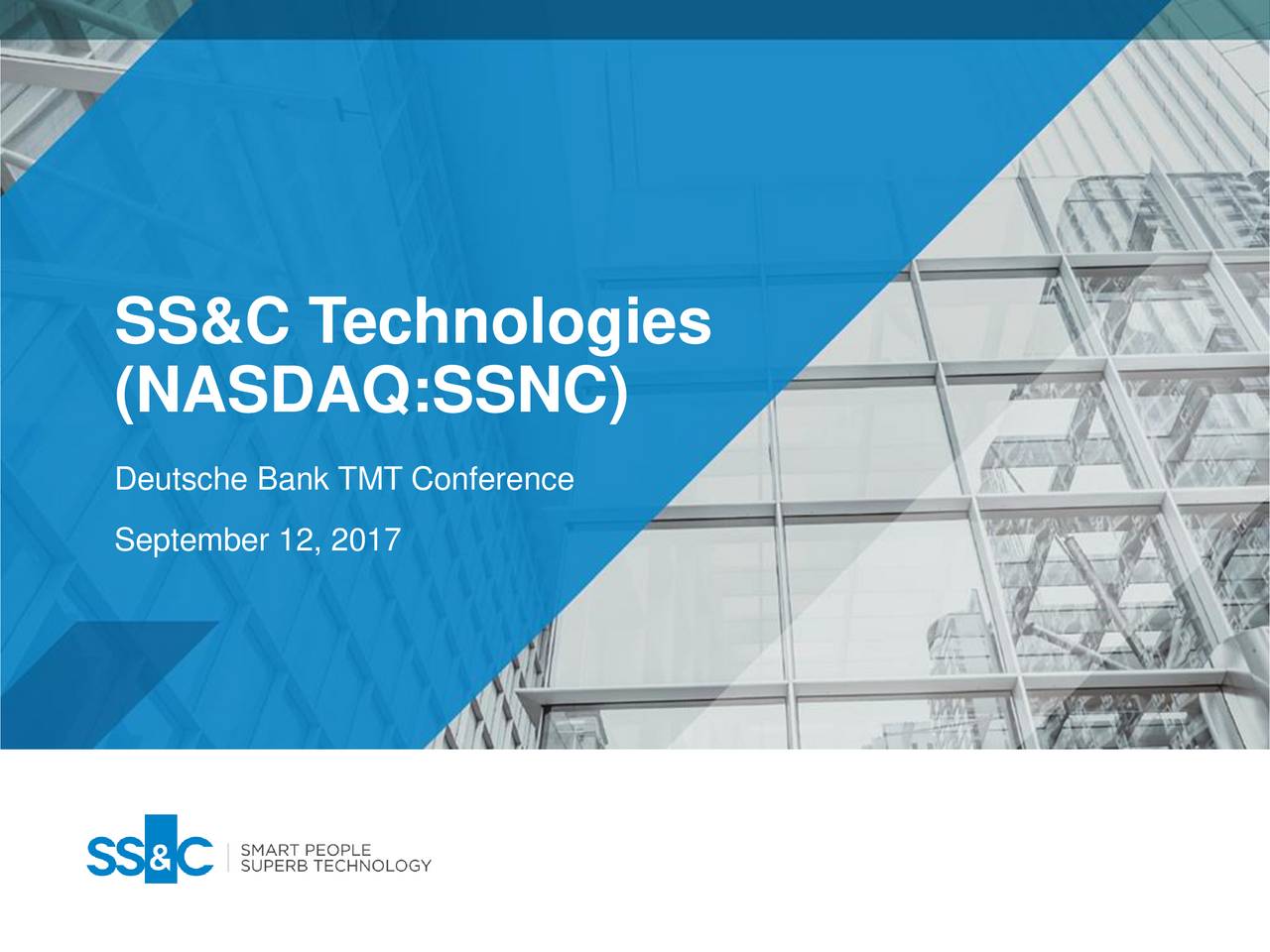 SS&C Technologies Holdings (SSNC) Presents At Deutsche Bank 2017