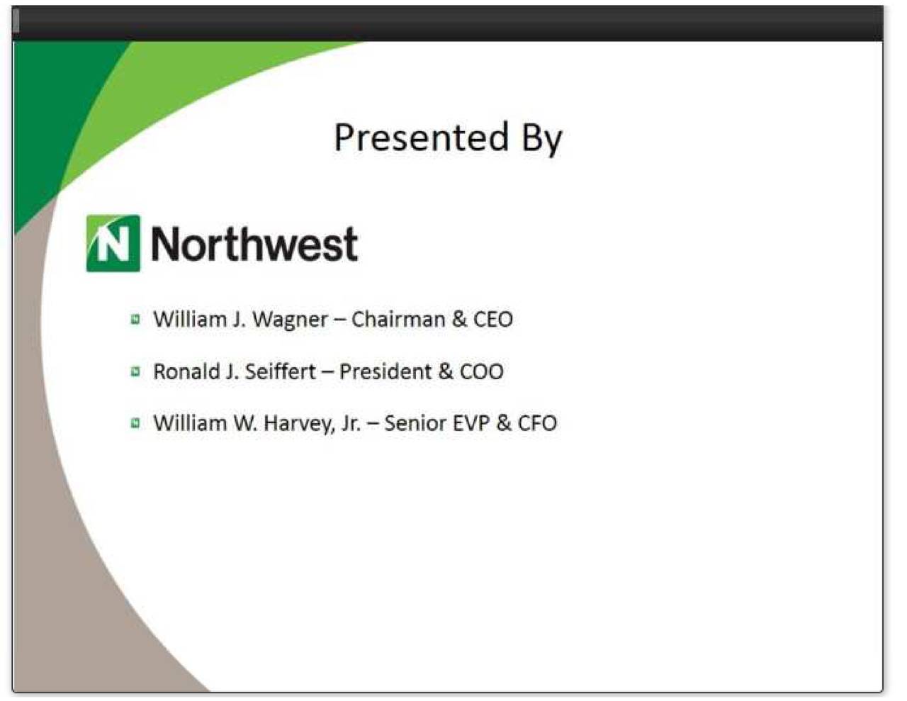 Northwest Bancshares (NWBI) Acquisition Of Donegal Financial Services Corporation Slideshow