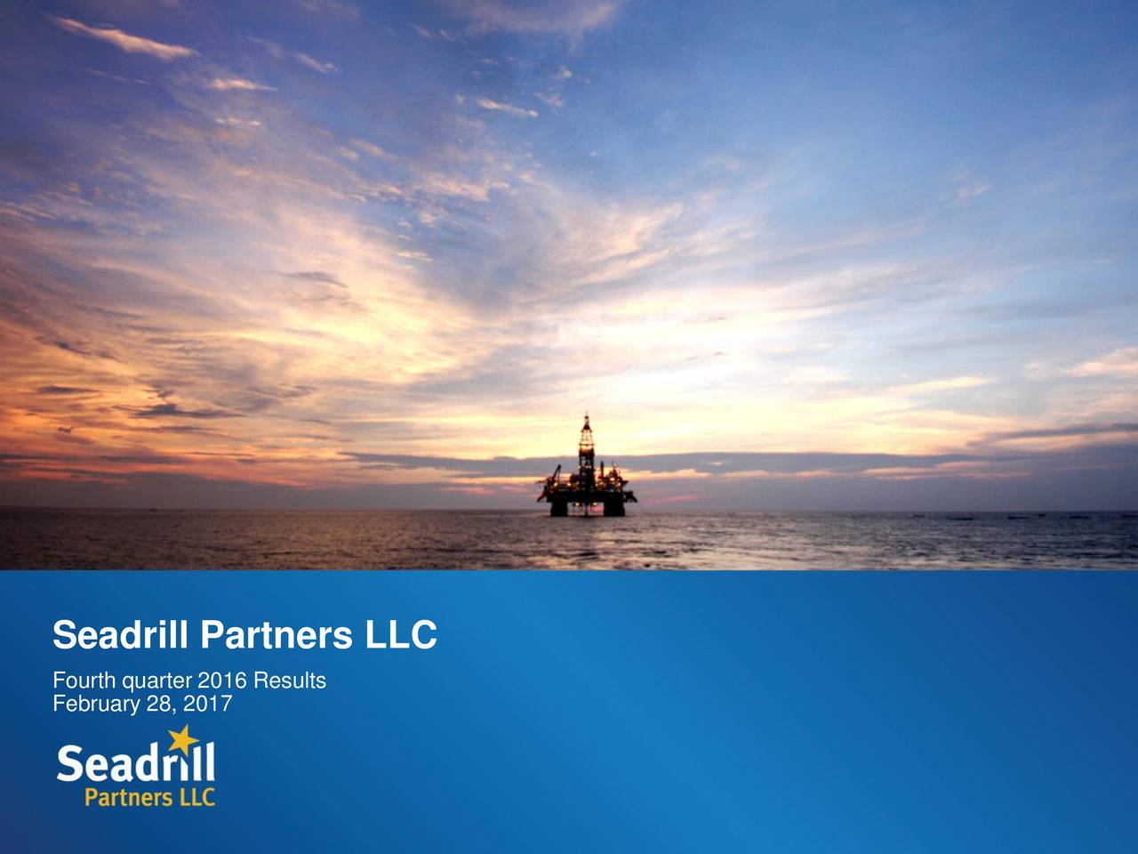 Seadrill Partners, LLC 2016 Q4 Results Earnings Call Slides