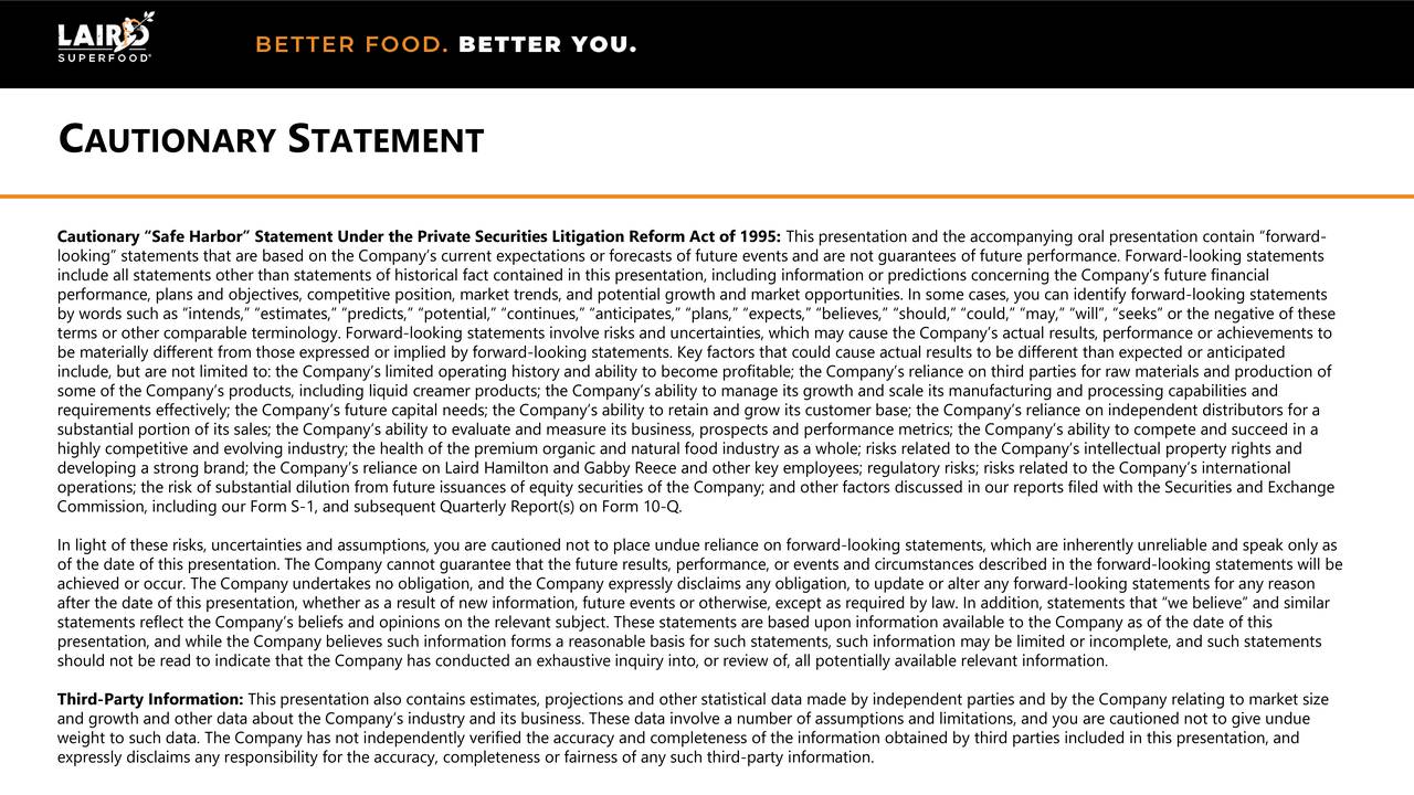 Laird Superfood, Inc. 2020 Q4 Results Earnings Call Presentation