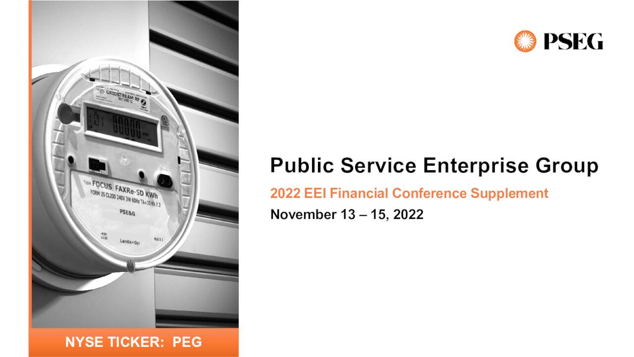 Public Service Enterprise Group (PEG) presents at 2022 EEI Financial
